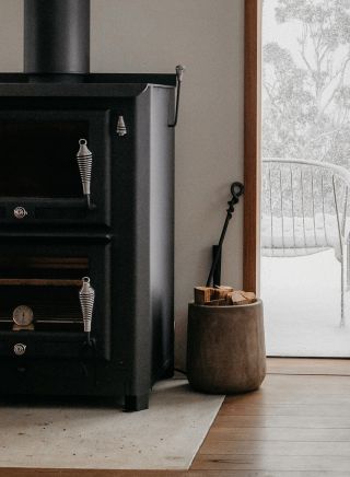 Fireplace at Mill Cabin, Crackenback