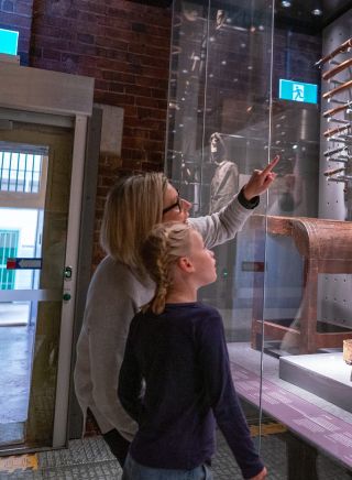 Family enjoying a visit to the Old Dubbo Gaol, Dubbo