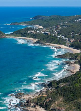 Aerial view of the coastline, Port Macquarie