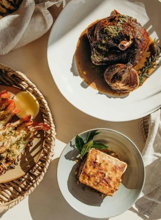 Authentic Greek food at Atmos at the Shoal Bay Country Club, Shoal Bay