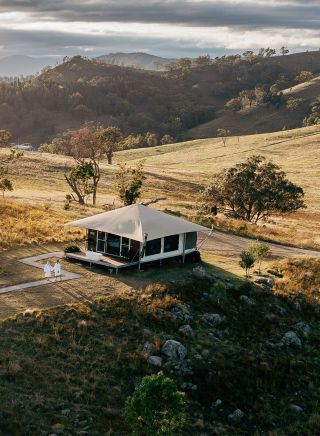 Aerial with sunrise, Sierra Escape, Mudgee - Credit: Sierra Escape