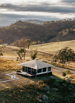Aerial with sunrise, Sierra Escape, Mudgee - Credit: Sierra Escape