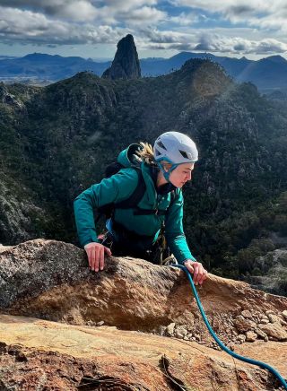 Sunrise on a Climber in the Warrumbungles, Blue Mountains Climbing School, Blackheath - Credit: Blue Mountains Climbing School 
