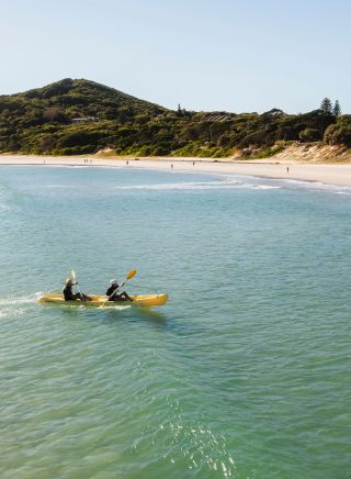Young people kayaking, Cape Byron Kayaks, Byron Bay