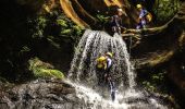 People canyoning down Empress Falls, Blue Mountains - Credit: David Hill