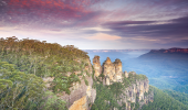 Three Sisters view from Echo Point Lookout in Katoomba - Blue Mountains