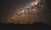 The Milky Way galaxy shining brightly, Warrumbungle National Park, NSW