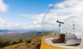 The Leo Bubbletent located halfway between Lithgow and Mudgee with views overlooking the Capertee Valley - Credit: Mayumi Iwasaki