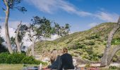 Couple enjoying a romantic picnic set up by Fuller Food Co. at Little Bay Picnic Area, South West Rocks, Macleay Valley Coast, North Coast