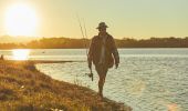 Man fishing in Tuross River, Tuross Heads, Batemans Bay, South Coast