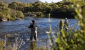 Beautiful nature surrounds people learning how to fly fish, Thredbo River Fly Fishing, Snowy Mountains