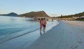 Couple enjoys the pristine waters, Shoal Bay Beach, Port Stephens