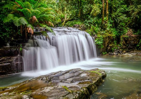 Beautiful waterfall near Rocky Crossing, Barrington Tops National Park, NSW, Australia