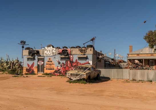 Exterior view of the Mad Max 2 Museum, Silverton, Outback NSW