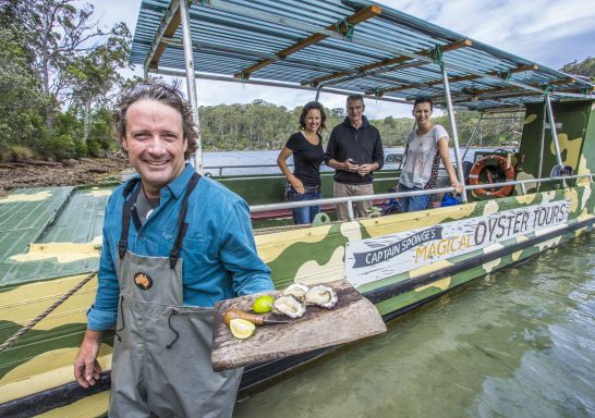 Brett Weingarth - Captain Sponge's Magical Oyster Tours - Pambula Lake - South Coast
