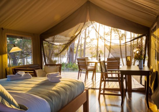 accommodation at Tanja Lagoon Camp in Bermagui, Sapphire Coast