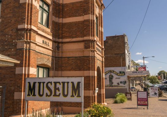 Exterior view of the Harden-Murrumburrah Historical Society Museum in Young Area, Country NSW