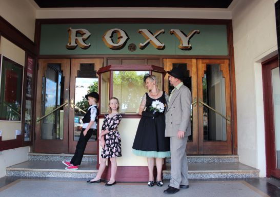 The 1936 art deco Roxy Theatre and Greek Museum in Bingara,  Glen Innes & Inverell, Country NSW