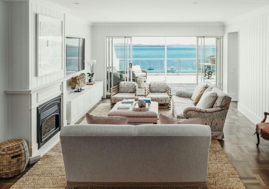 Water views from the living room at Shoal Bay Country Club, Shoal Bay