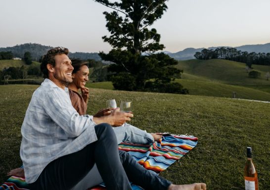 Couple enjoying a sunset picnic, Tweed Regional Gallery and Margaret Olley Art Centre, Murwillumbah South