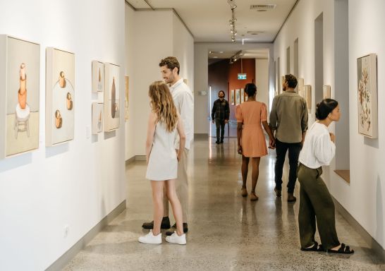 Friends enjoying a visit , Tweed Regional Gallery and Margaret Olley Art Centre, Murwillumbah South